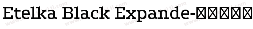 Etelka Black Expande字体转换